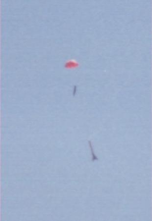 rocket parachuting